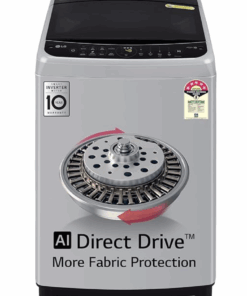 LG 9 Kg 5 Star Inverter Fully-Automatic Top Load Washing Machine (THD09NPF, Middle Free Silver, AIDD Technology)